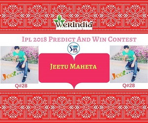 #IPL2018 - Ques #28 Winners 