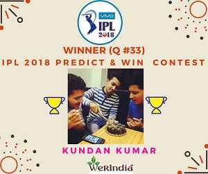 #IPL2018 - Ques #33 Winners 