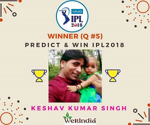 #IPL2018 - Ques #5 Winners