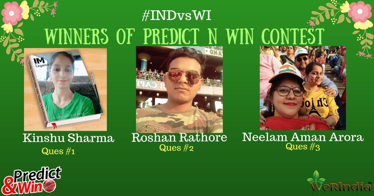 IndVsWi 2019 Q#1,#2 & #3